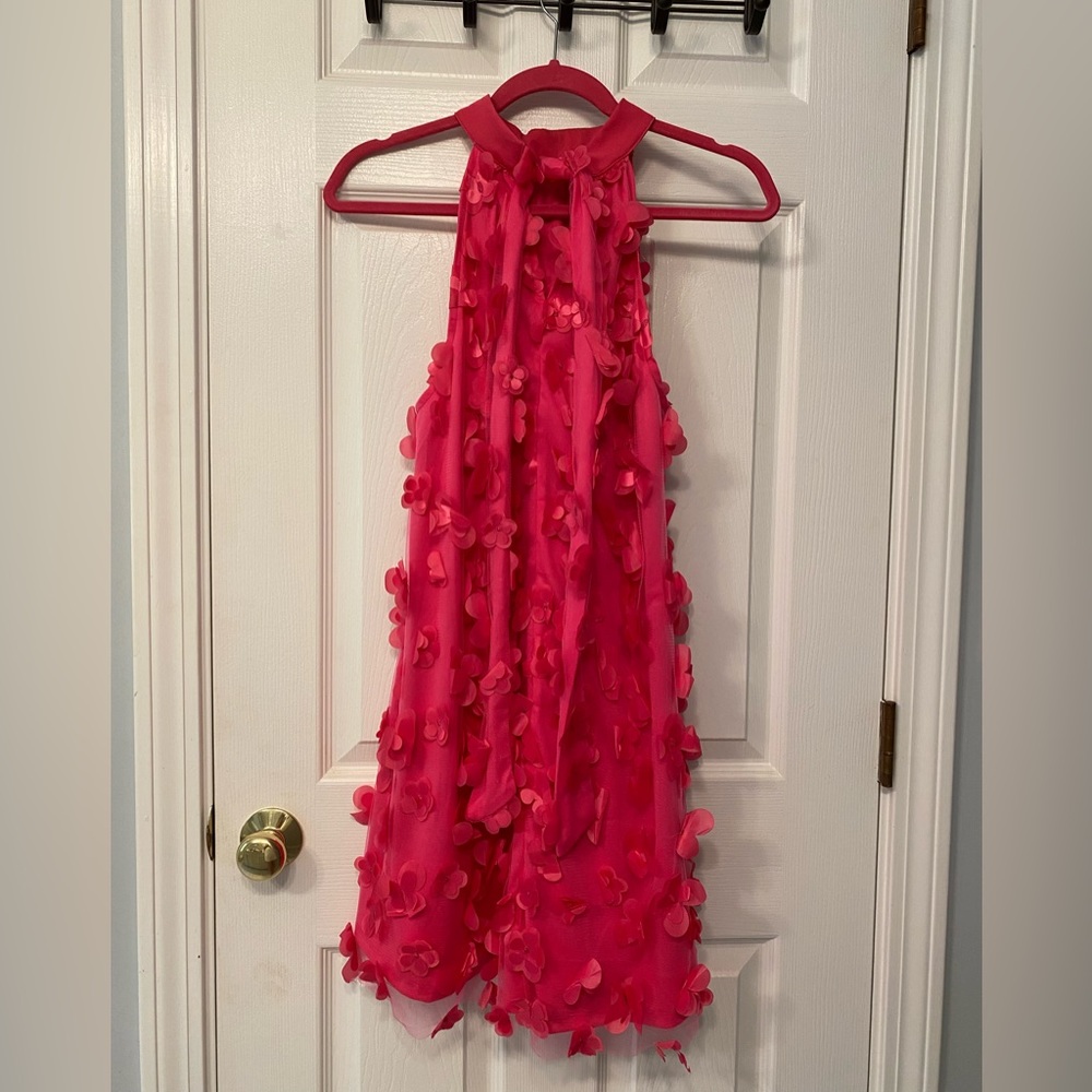 Hot Pink Dress. High Neck Line. Size M. ๐ - Picture 4 of 5